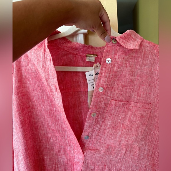 MAGASCHONI | 100% Pink Linen Summer Dress - Picture 4 of 7